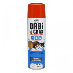 Graxa Branca Spray 300ml OrbiGrax - Orbi Química 1539  Graxa Branca Spray 300ml OrbiGrax - Orbi Química 1539