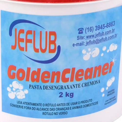 Pasta Cremosa Desengraxante Golden Cleaner para Limpeza 2Kg - Jeflub 850000002003