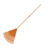 Vassoura com 26 Dentes em Polipropileno Laranja com Cabo de Madeira 120 cm - Tramontina 77855861