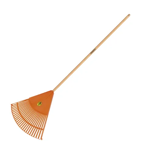 Vassoura com 26 Dentes em Polipropileno Laranja com Cabo de Madeira 120 cm - Tramontina 77855861