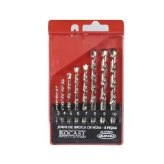 Jogo de Brocas Widea Metal Duro DIN8039 8 peças 3,0 a 10,0mm - Rocast 16,0021 Jogo de Brocas Widea Metal Duro DIN8039 8 peças 3,0 a 10,0mm - Rocast 16,0021
