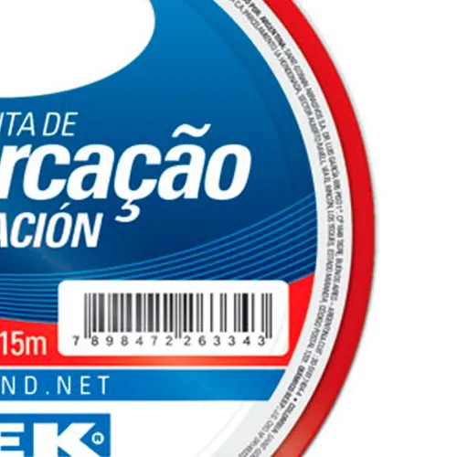 Fita de Demarcação Vermelha 48MM x 15M -  Tekbond 21221048200