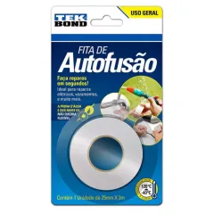Fita de AutoFusão 25mm x 1m - Tekbond 21281025102 Fita de AutoFusão 25mm x 1m - Tekbond 21281025102