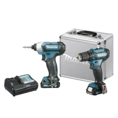 Kit Parafusadeira/Furadeira à Bateria 12V DF333D + Parafusadeira à Bateria 12V TD110D + 2 Bateria 12V 2.0Ah + Maleta - Makita CLX224SAX Kit Parafusadeira/Furadeira à Bateria 12V DF333D + Parafusadeira à Bateria 12V TD110D + 2 Bateria 12V 2.0Ah + Maleta - Makita CLX224SAX
