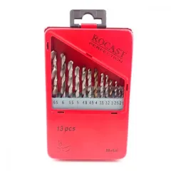 Jogo de Brocas HSS em Aço Rápido 1,5 a 6,5MM 13 Peças - Rocast 5,0159 Jogo de Brocas HSS em Aço Rápido 1,5 a 6,5MM 13 Peças - Rocast 5,0159