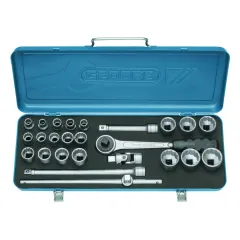 Jogo de Soquetes Estriados e Acessórios com 25 Peças 1/4