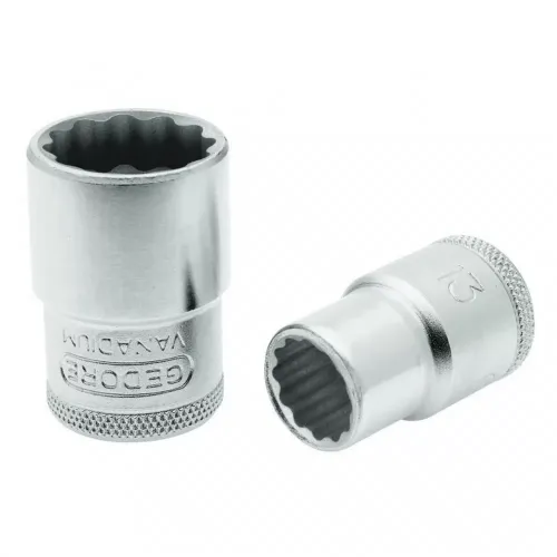 Soquete Estriado Curto 9/16'' Encaixe de 1/2