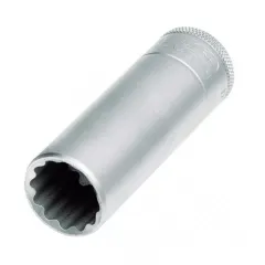 Soquete Estriado Longo 27 MM Encaixe de 1/2 Soquete Estriado Longo 27 MM Encaixe de 1/2