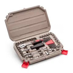 Jogo de Soquetes e Pontas com 45 Peças Encaixe de 1/4 Jogo de Soquetes e Pontas com 45 Peças Encaixe de 1/4