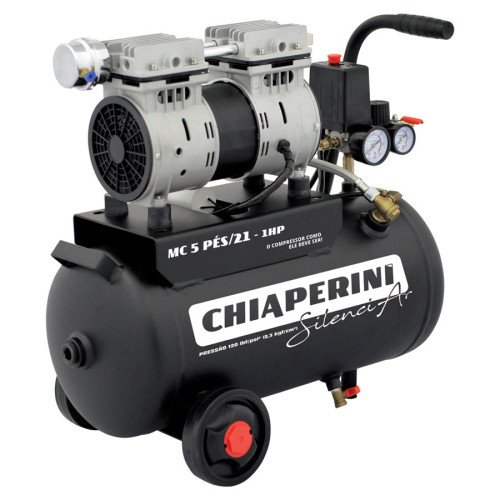 Motocompressor SilenciAr Isento de Óleo 21 Litros 10 Pés 2HP 127 V - Chiaperini MC10/21 Motocompressor SilenciAr Isento de Óleo 21 Litros 10 Pés 2HP 127 V - Chiaperini MC10/21