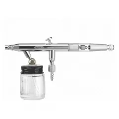 Aerógrafo Profissional Dupla Ação Bico 0,3 mm com Caneca Inferior - Steula BC 64-03 Aerógrafo Profissional Dupla Ação Bico 0,3 mm com Caneca Inferior - Steula BC 64-03