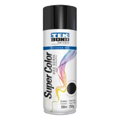 Tinta Spray Super Color Preto Brilhante Uso Geral 350ml - Tekbond 23011006900 Tinta Spray Super Color Preto Brilhante Uso Geral 350ml - Tekbond 23011006900