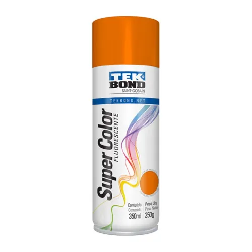 Tinta Spray Laranja Fluorescente 350Ml  - Tekbond 23231006900 