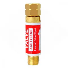 Válvula Corta Fogo para Maçarico Acetileno - Ômega 02090910004 Válvula Corta Fogo para Maçarico Acetileno - Ômega 02090910004