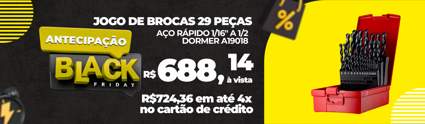 Jogo de Brocas Aço Rápido 1/16