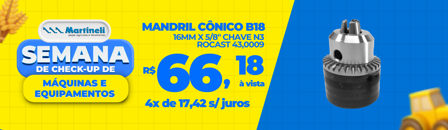 Mandril Cônico para Furadeira 16mm x 5/8