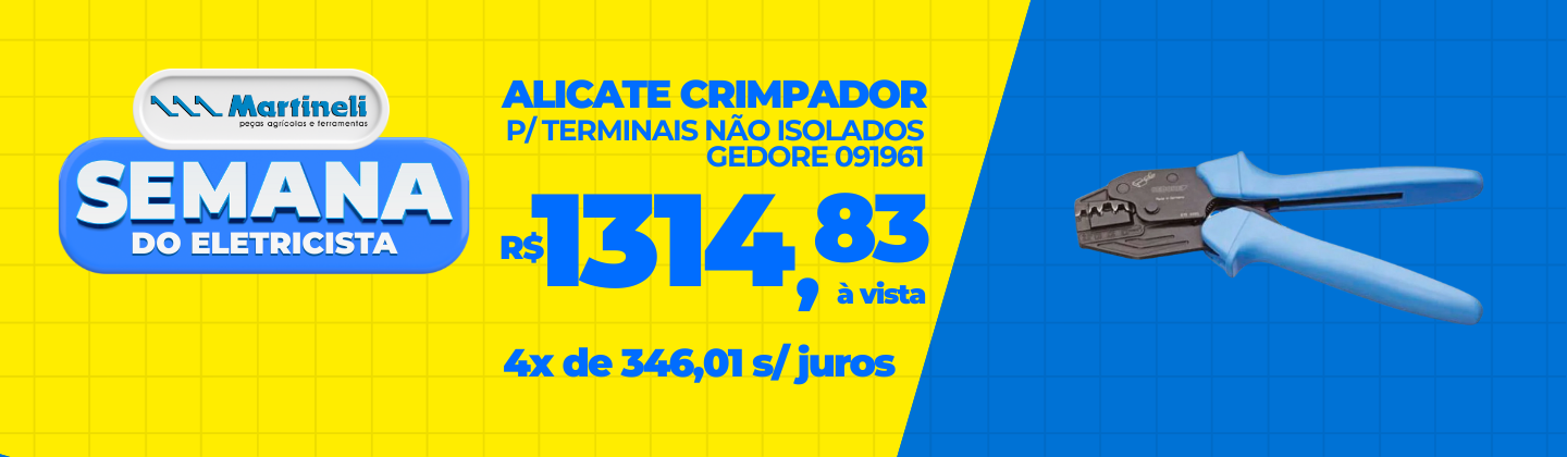 Alicate Crimpador para Terminais não Isolados - Gedore 091961