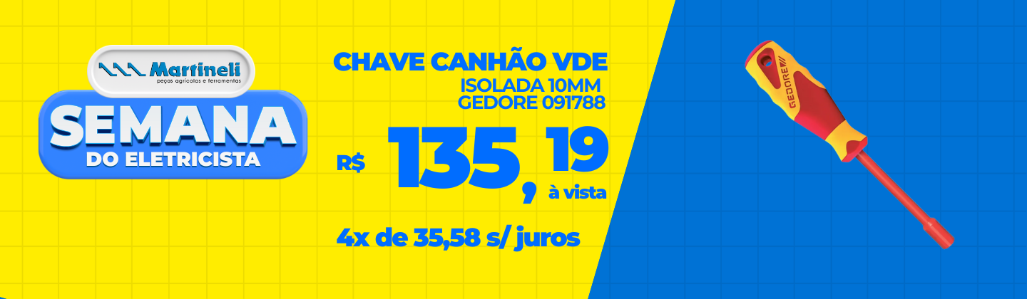 Chave Canhão VDE Isolada 10MM- Gedore 091788