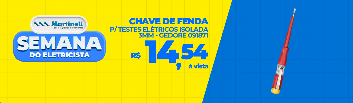 Chave de Fenda para Testes Elétricos Isolada 3mm - Gedore 091871