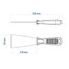 Espátula Rígida 6 cm em Aço Carbono com Cabo de Polipropileno - Tramontina 77395065