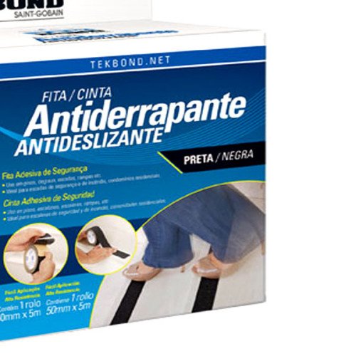 Fita Antiderrapante Preta 50mm x 5m - Tekbond 21161050501