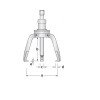 Mini Extrator com 3 Garras 70mm  - Gedore 8563-2 | 040429