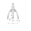 Mini Extrator com 3 Garras 70mm  - Gedore 8563-2 | 040429