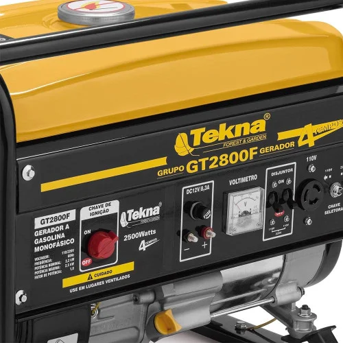 Gerador de Energia à Gasolina Monofásico 2,5 KVA 110 / 220 V - Tekna GT2800F Gerador de Energia à Gasolina Monofásico 2,5 KVA 110 / 220 V - Tekna GT2800F