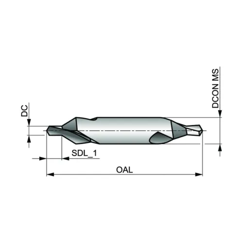 Broca de Centrar Aço Rápido DIN 333A 3,15 x 8,0mm - Dormer A2003.15X8.0