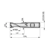 Fresa de Topo Curta DIN 1835B 10mm 2 Cortes - Dormer C12310.0