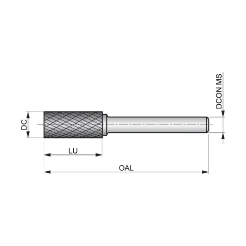 Lima Rotativa Cilíndrica com Corte no Topo 08 x 20mm - Dormer P8038.0X6.0 Lima Rotativa Cilíndrica com Corte no Topo 08 x 20mm - Dormer P8038.0X6.0