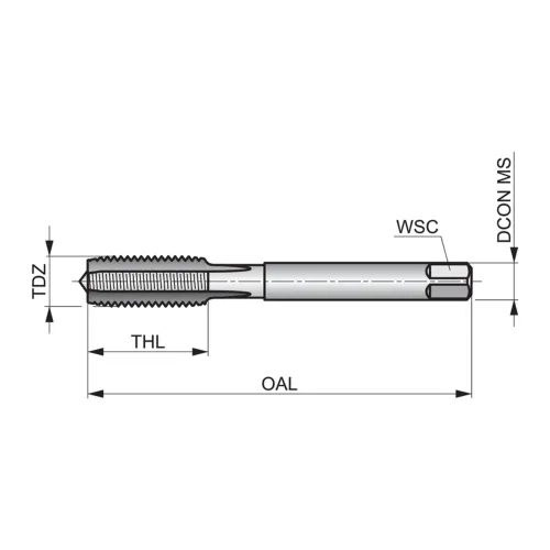 Macho Manual Canal Reto DIN 2181 M18 x 1,5mm - Dormer E105M18X1.5NO3