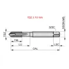 Macho Helicoidal com Fio de Rosca Cônico M6 x 1mm - Dormer E556M6 Macho Helicoidal com Fio de Rosca Cônico M6 x 1mm - Dormer E556M6