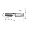 Macho Manual Canal Reto ANSI B94.9 1/2