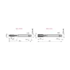 Macho Máquina Ponta Helicoidal DIN 371 M8 x 1,25mm - Dormer EP00M8