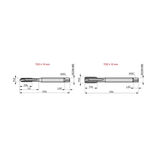 Macho Máquina Ponta Helicoidal DIN 371 M8 x 1,25mm - Dormer EP00M8