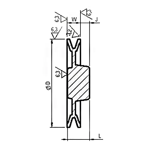 Polia de Alumínio para Transmissão em V 3 Canais Tipo A 120mm - Alucal PAL120A3