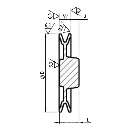 Polia de Alumínio para Transmissão em V 2 Canais Tipo A 140mm - Alucal PAL140A2