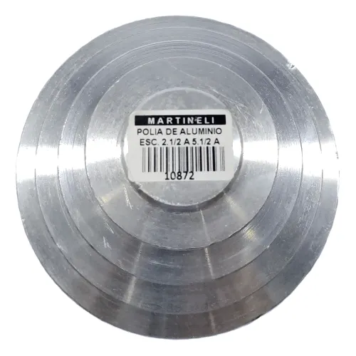 Polia de Aluminío Escalonada para Transmição 4 Canais de 65mm à 140mm - Alucal PAE65-140A1
