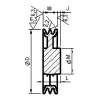 Polia de Ferro para Transmissão em V 3 Canais Tipo B 200mm - Mademil PF200B3
