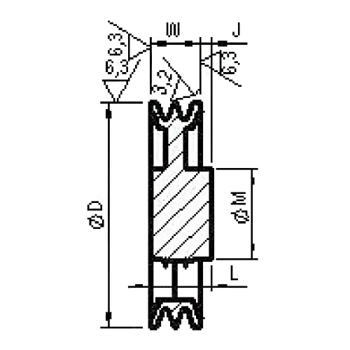 Polia de Ferro para Transmissão em V 3 Canais Tipo B 200mm - Mademil PF200B3