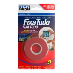 Fita Acrílica Dupla Face Exterior 19MM X 2M Blister - Tekbond 21131019202 Fita Acrílica Dupla Face Exterior 19MM X 2M Blister - Tekbond 21131019202