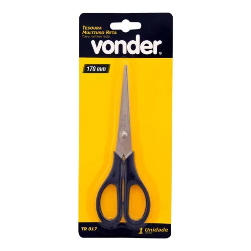 Tesoura Multiuso Reta com Cabo Plástico - Vonder 30.85.210.900