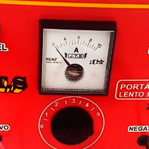 Carregador de Bateria Portátil 10A 12V 24V com Relógio e Seletor - JTS 005