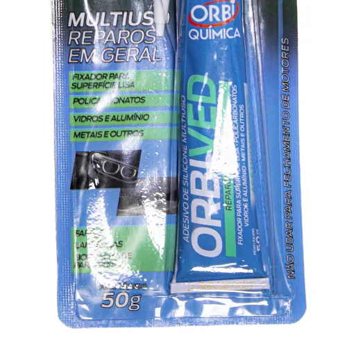 Silicone Acético Multiuso 50 g - Orbi Química 5542 Silicone Acético Multiuso 50 g - Orbi Química 5542