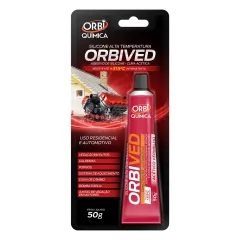 Silicone Acético para Motores de Alta Temperatura Vermelho 50g - Orbi Química 2560 6413 Silicone Acético para Motores de Alta Temperatura Vermelho 50g - Orbi Química 2560 6413