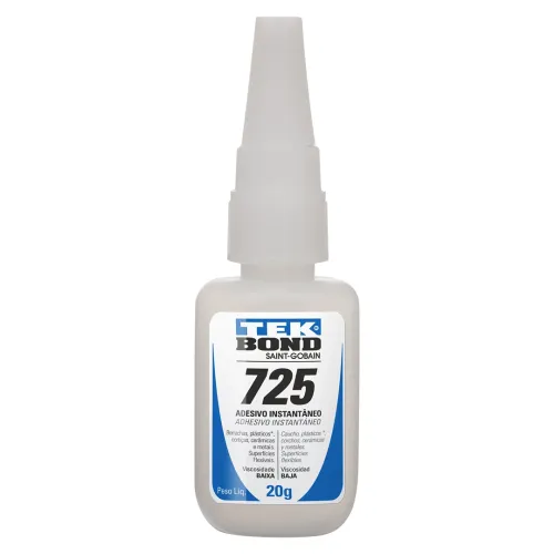  Adesivo Instantâneo Profissional 725 20g com Bico Anti-entupimento - Tekbond 10521002804