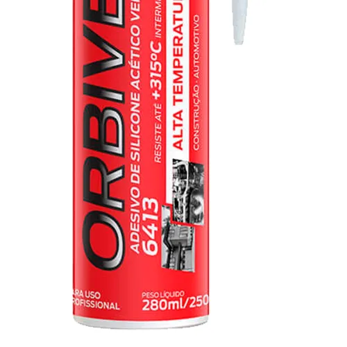 Silicone Acético para Motores de Alta Temperatura Vermelho 250g - Orbi Química 6413 Silicone Acético para Motores de Alta Temperatura Vermelho 250g - Orbi Química 6413