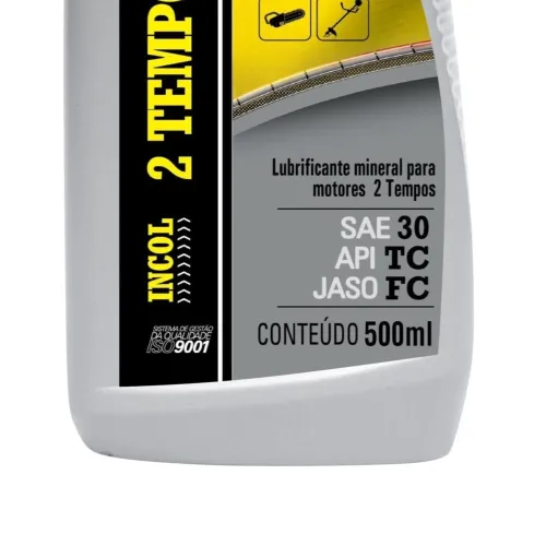 Óleo Lubrificante Mineral para Motores 2 Tempos à Gasolina 500ml - Incollub DT-30