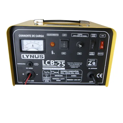 Carregado de Baterias Portatil 240/360 W 127 V - Lynus LCB-25 Carregado de Baterias Portatil 240/360 W 127 V - Lynus LCB-25